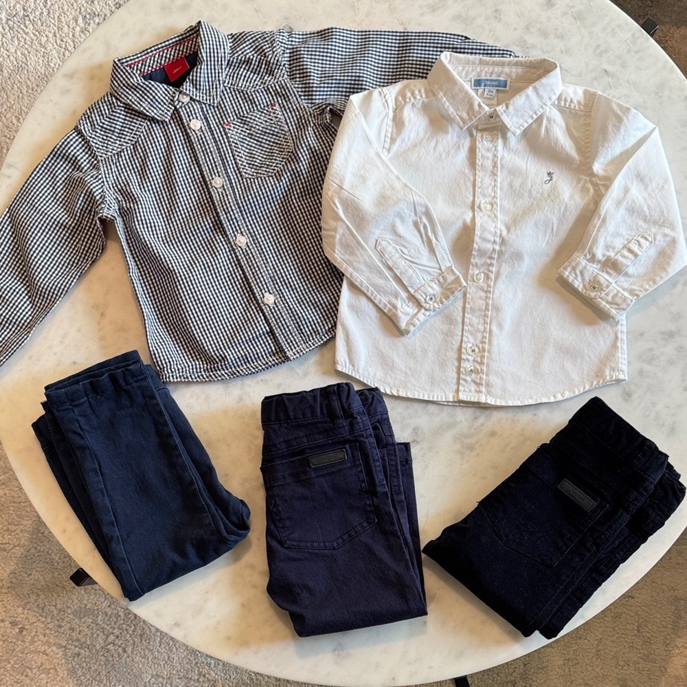 Jacadi Baby Dress Shirt and Pants 18M